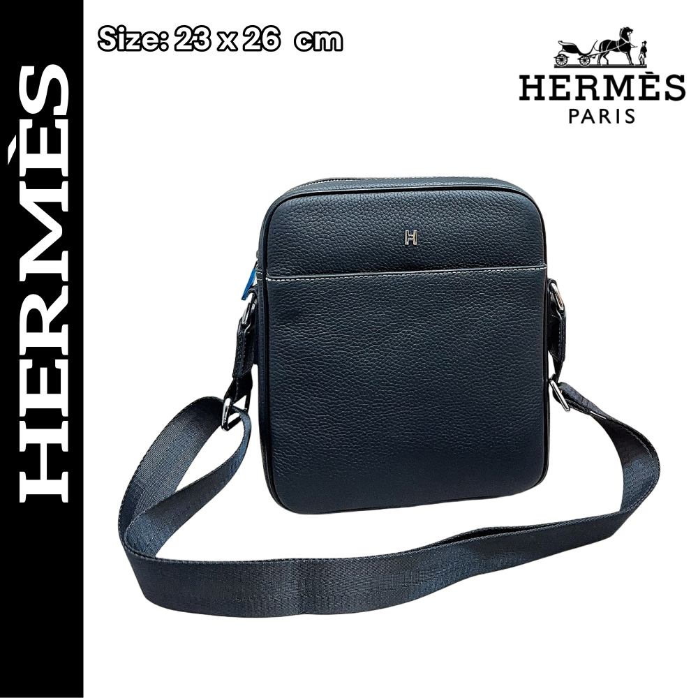 【エルメス】ユニセックス ブラックメッセンジャーバッグ（送料無料）