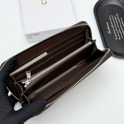 【セリーヌ】新作★ラージ ジップウォレット / グレインドカーフスキン3色